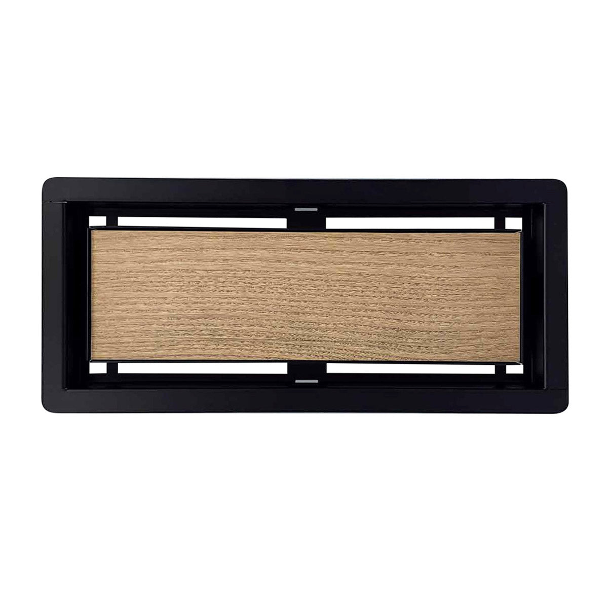 DAVENTE Magnetic Matte Black Top Mount Flush Floor Vent for 4" x 10" Duct Opening