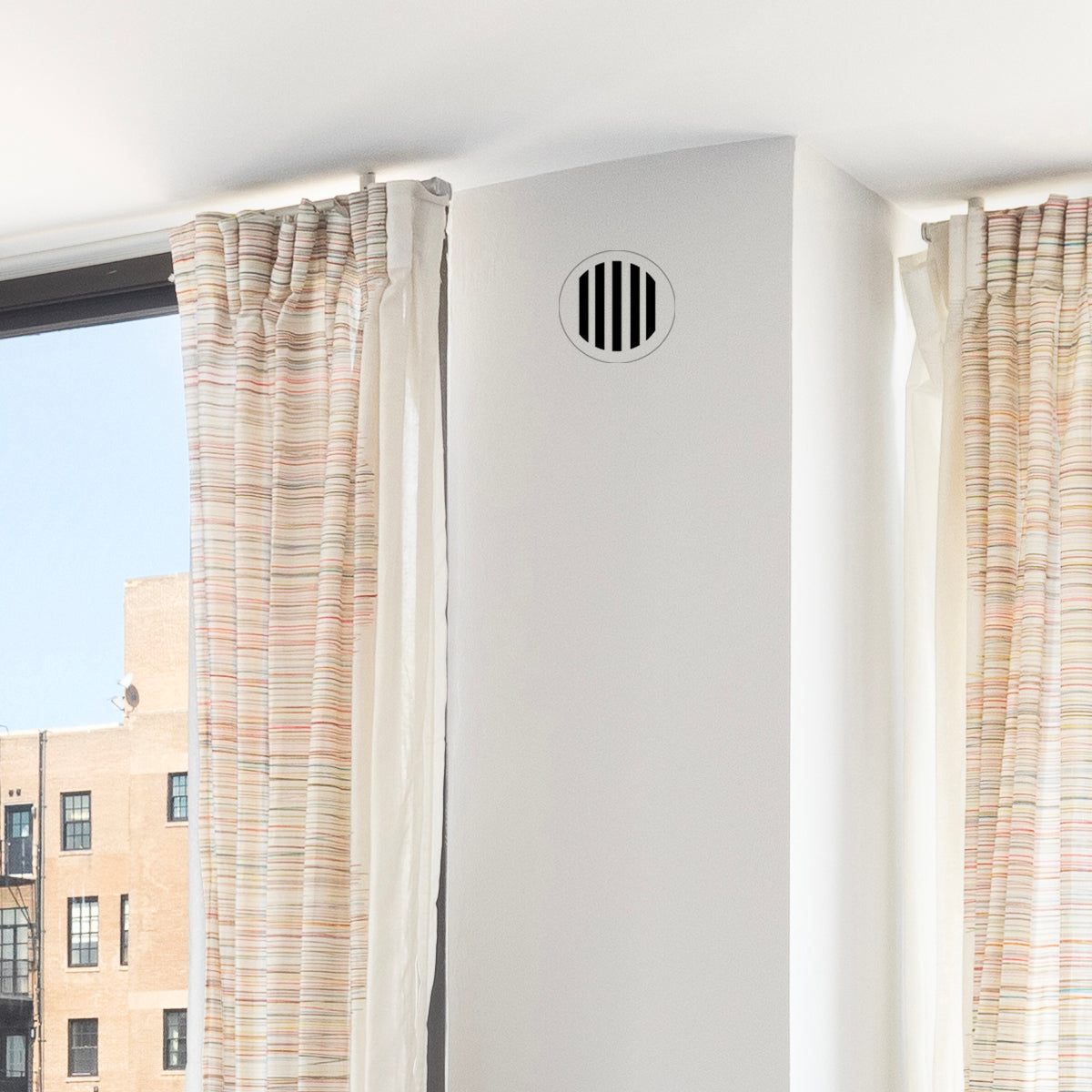 Envisivent Removable Round Air Supply Vent, 4” (Duct Opening)/Requires 10" x 10" Drywall Opening