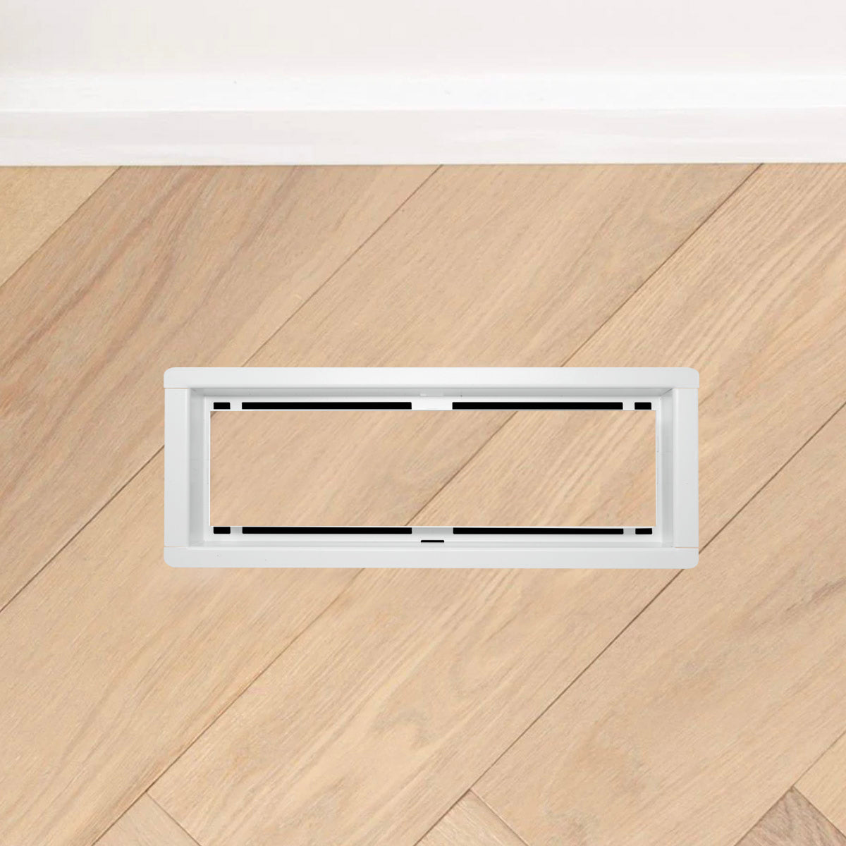 
                  
                    DAVENTE Magnetic Matte White Top Flush Mount Floor Vent, 4" x 12" Duct Opening
                  
                