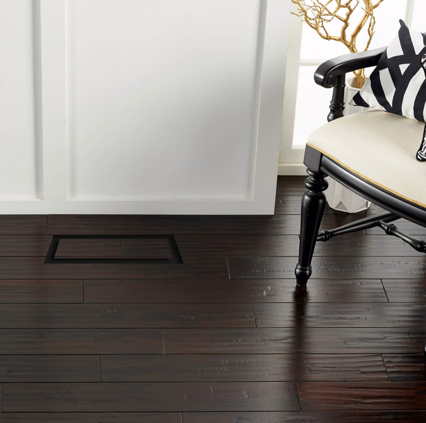 DAVENTE Magnetic Black Top Mount Flush Floor Vent for 4