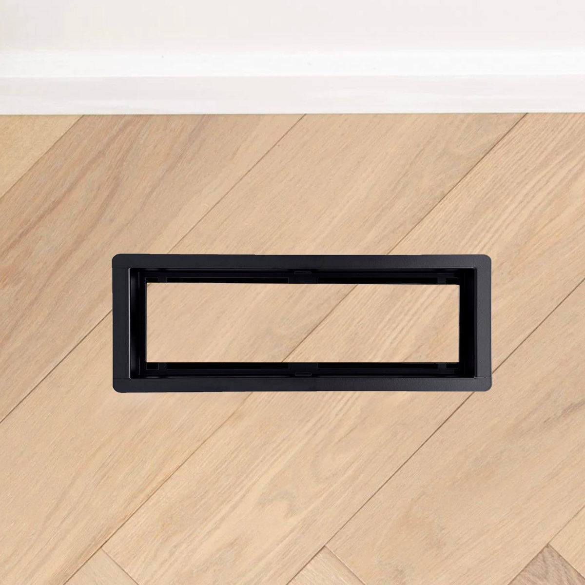 
                  
                    DAVENTE Magnetic Black Top Mount Flush Floor Vent for 4" x 12" Duct Opening
                  
                
